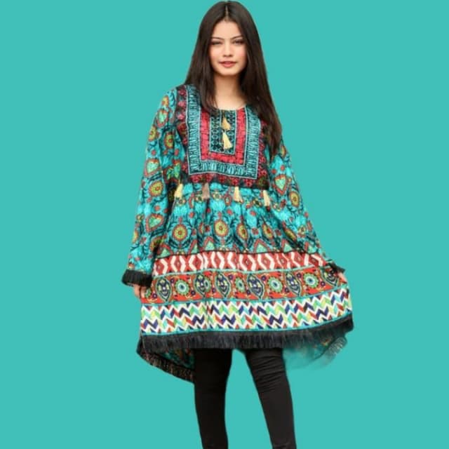 Neckline frock linon